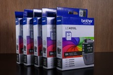 Genuine Brother LC401XLBKS Ink Cartridge Black 500 Pages 5 PCS LOT