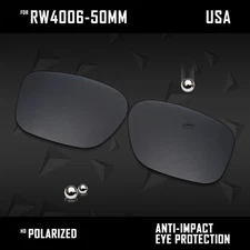 Black Polarized Replacement Lens for Ray-Ban Meta Wayfarer RW4006-50mm