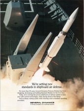 General Dynamics Standard Missile Vintage 1989 Magazine Ad Naval Defense