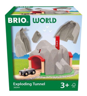 BRIO World - 36044 Tunnel mit Sprengfunktion - Zugset für Kinder ab 3 Jahren, Sp