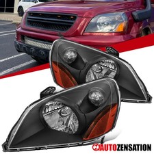 Fit 2003 2004 2005 Honda Pilot Black Headlights Head Lamps Assembly Leftright