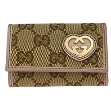 Gucci Key Case Beige GG Canvas Small Good 257217 0416 117480