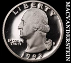 1993-S Silver Washington Quarter - Choice Gem Proof  Lustrous  #K769