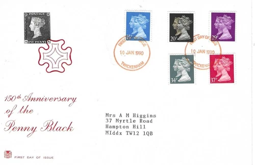Stuart Comm/FDC - 150th Ann Penny Black -  1990 ST167)