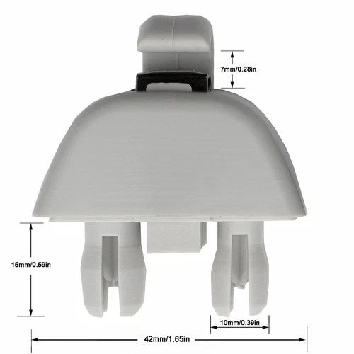 2× Halter Sonnenblende In Grau Für Vw Polo 6r Skoda Citigo Rapid Seat 6r0857561 - Bild 3 von 11
