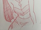 Disney Pocahontas Pin-up Style Drawing/Sketch Animation Art Handmade — photo 5