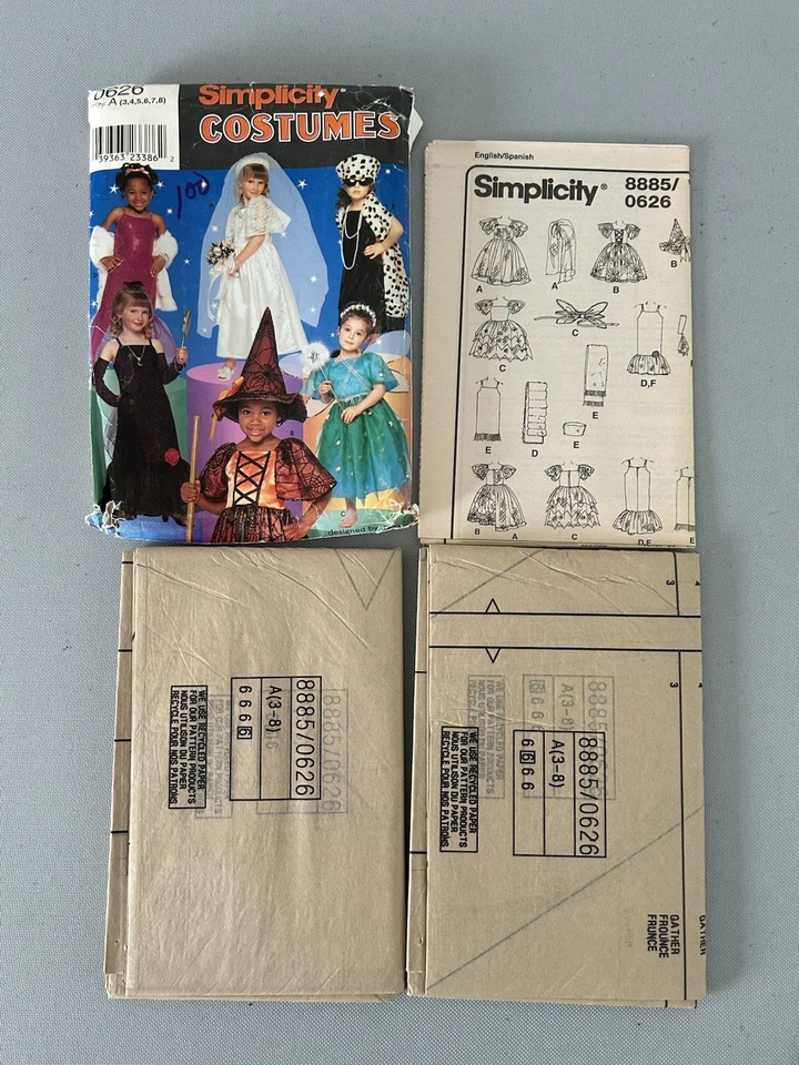 Simplicity Childs Costumes 0626 Sewing Pattern Sz 3-8 Uncut - Image 4 of 4