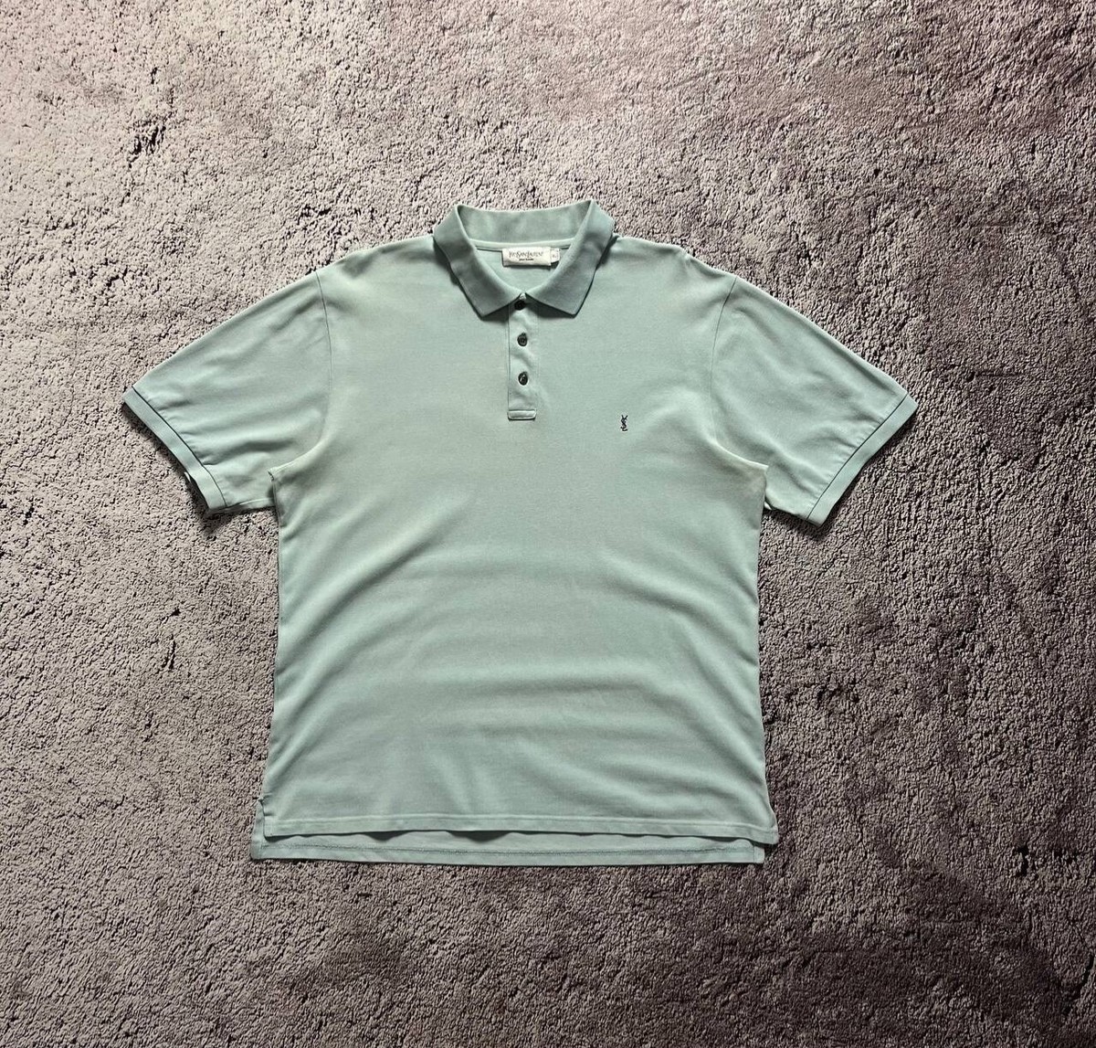 Yves Saint Laurent Polo T-Shirt Turquoise Size XL | eBay