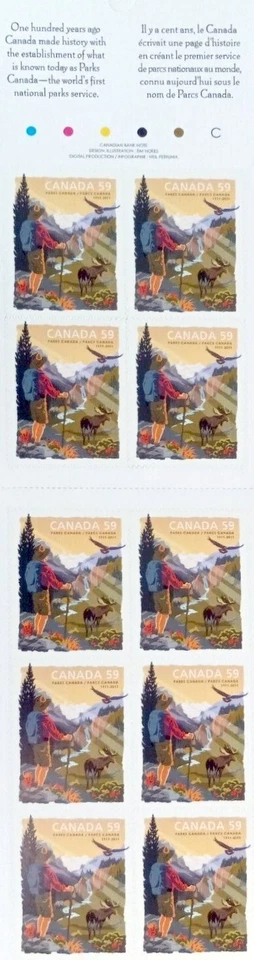 2011 #2470a BK455 Booklet MNH - Canada Parks - Bears Eagles - cv$12 - Image 2 of 2