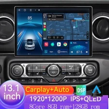 13.1" QLED Screen 8+128GB FOR JEEP WRANGLER JL 18-2021 ANDROID CAR STEREO RADIO