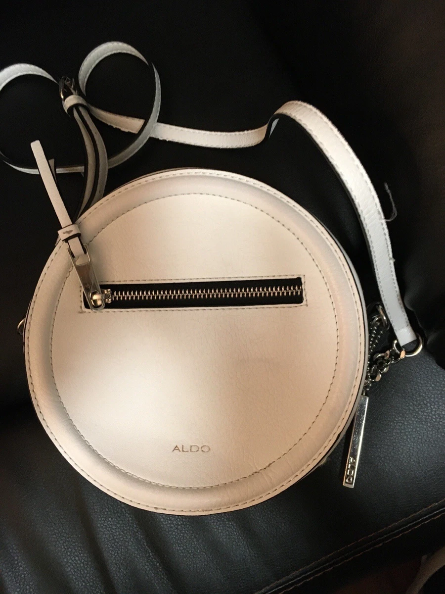 women's cross body PURSE Gorgeous Fancy White PU Leather Round From ALDO  Brand | eBay