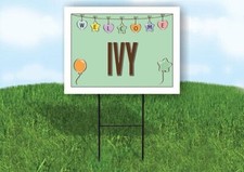 IVY WELCOME BABY GREEN 18 in x 24 in Yard Sign Road Sign with Stand