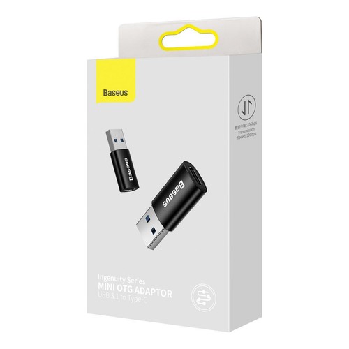 Adapter USB-A 3.1 Male to Type-C Female Black, Baseus, Mini OTG - Picture 11 of 11