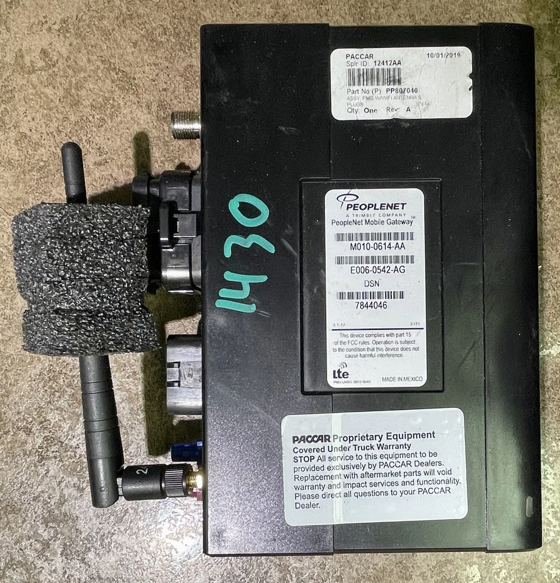 PACCAR PEOPLENET WIFI MODULE ASSY PP807040 / 12412AA *READY TO  