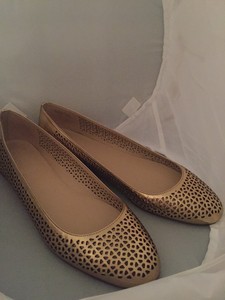 j crew gold flats