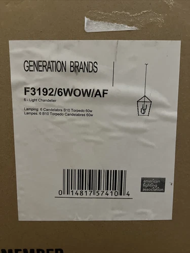 Generation Brands F3192/6WOW/AF 6-light Chandelier - Picture 1 of 6