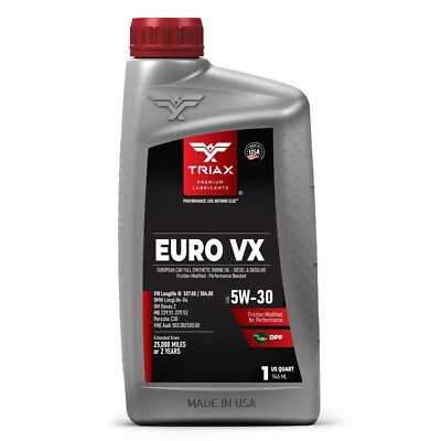 Triax Euro VX 5W-30 Full Synthetic Ester Engine Oil  (1 Quart)