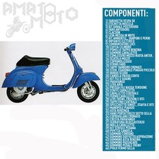 KIT RESTAURO COMPLETO RICAMBI TAPPETO LEVE PIAGGIO VESPA 50 N 50L 50R FARO TONDO