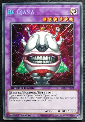 RE OJAMA Rare Secret auf Italienisch (Ojama King) SPEED DUEL SGX1-ITC21 YUGIOH