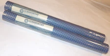 1995 SUNWORTHY VINYL WALLPAPER! 2 DOUBLE ROLLS! BLUE! PRE-PASTED! SCRUBBABLE!