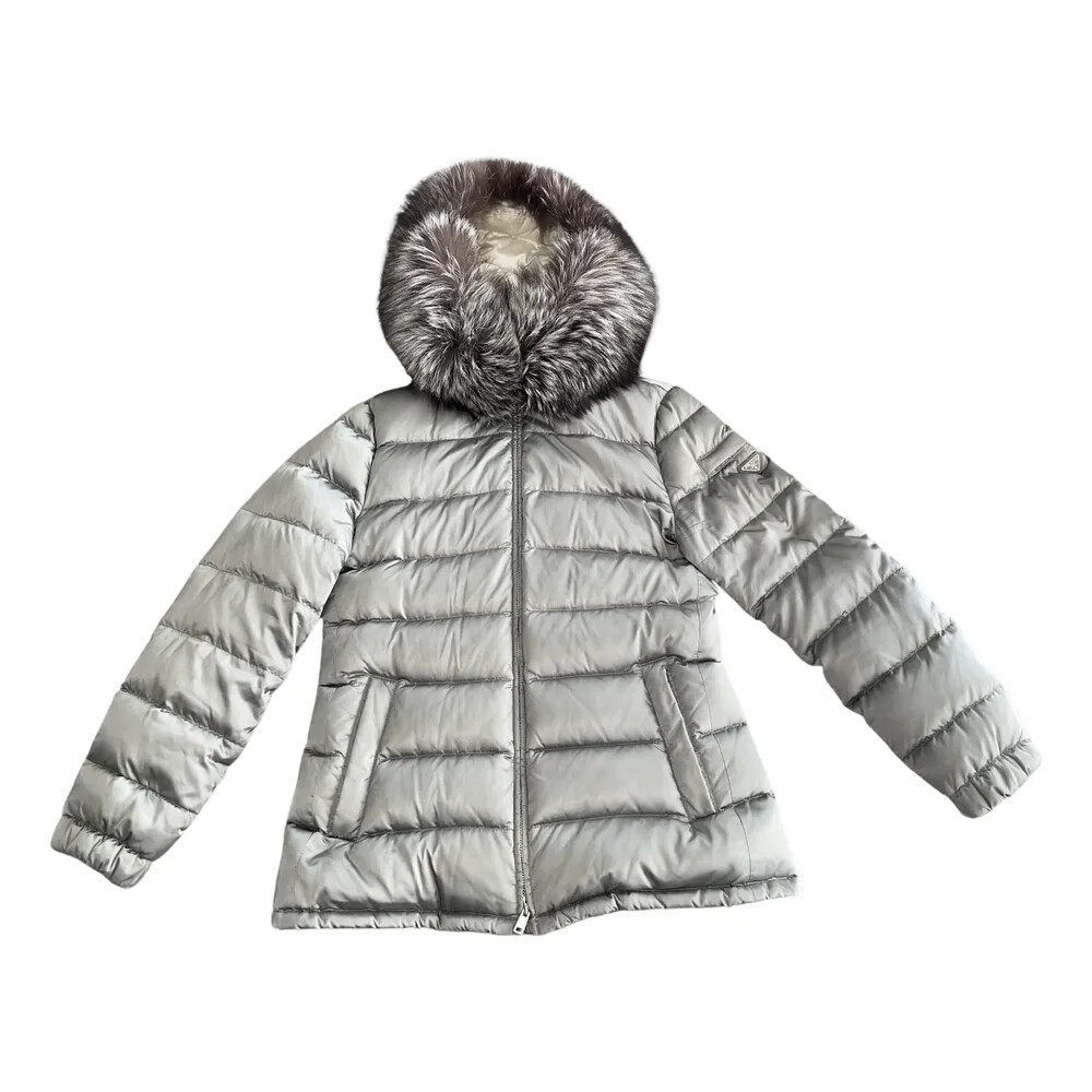 PRADA down jacket puffer jacket fur hooded jacket… - image 1