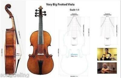 Hand made big 5 string viola 17 7/8'' fretted viola (455mm) powerful sound #14567