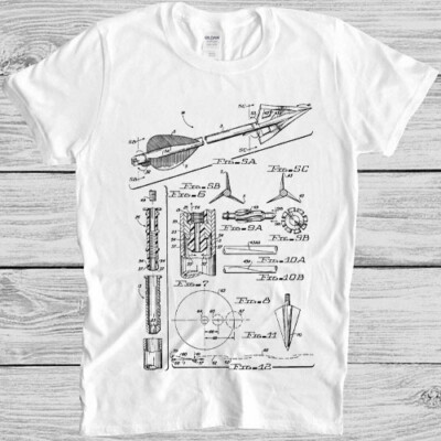 T-Shirt Bogenschießen Pfeil US Patent Kult Meme Film Kunst Zeichnung Musik Geschenk M1136