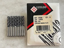 10 new CLEVELAND Twist Drills 2175TA #14 Screw Machine Parabolic CO Cobalt TiALN