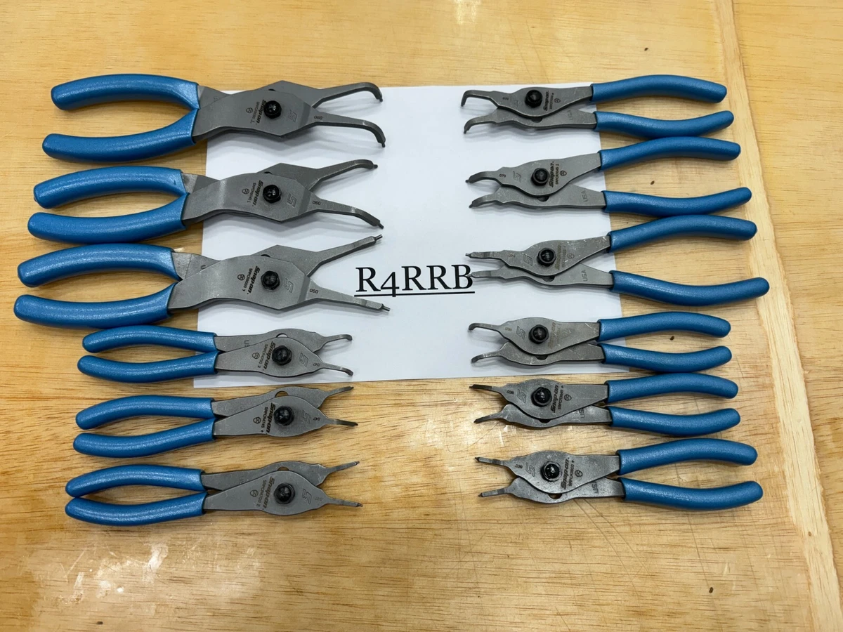 Snap on Tools USA NEW RARE PEARL BLUE 12PC MASTER Snap Ring Plier