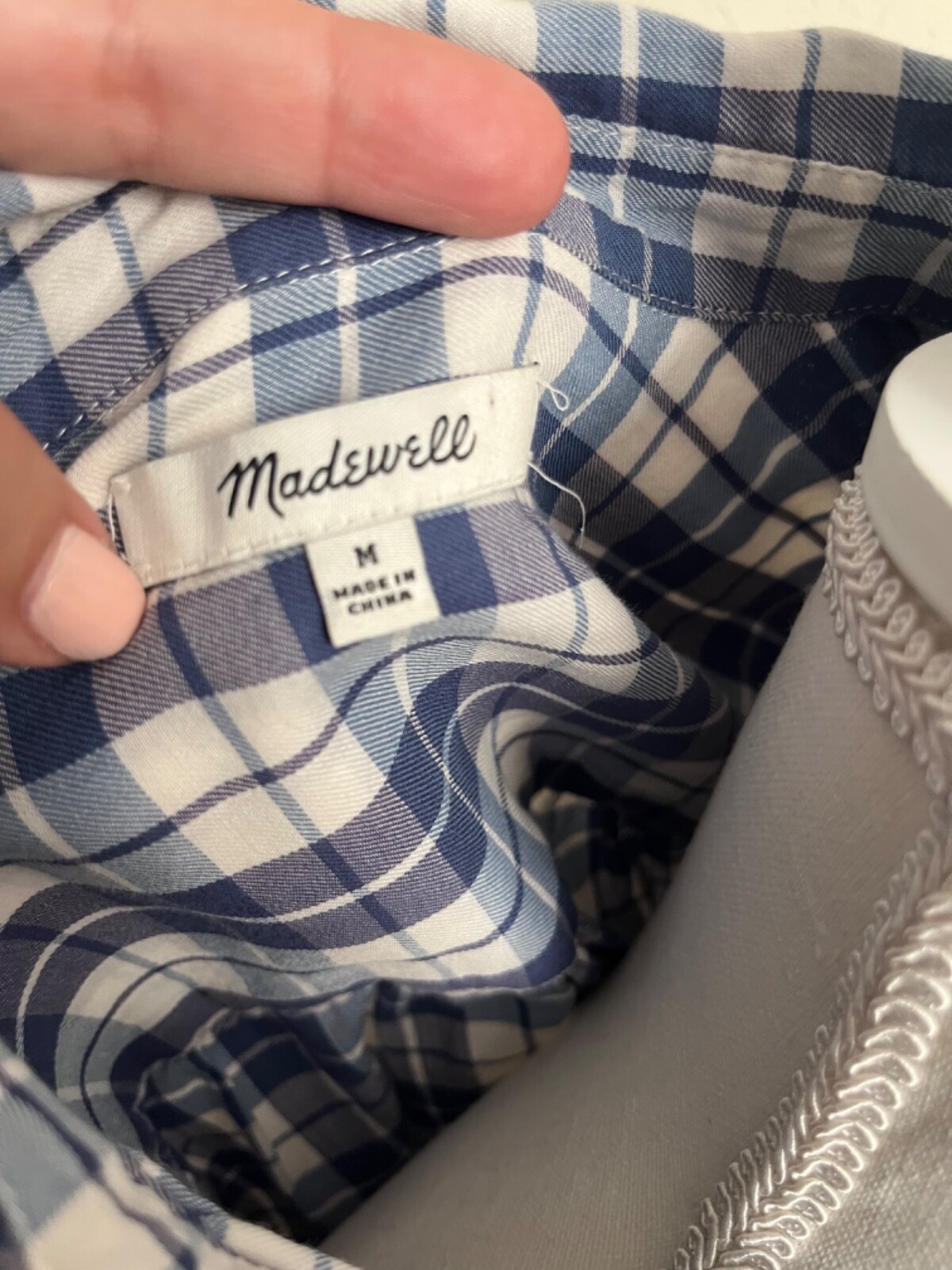 Madewell plaid button down blouse - image 3