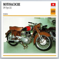 MOTOSACOCHE 250 Type 212 1955 Switzerland Edito Service Atlas Motorcycle Card