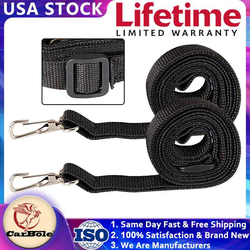 2 Pcs 1” x 96” Adjustable Bimini Top Tie Down bing Straps with Hook Buckle US eBay