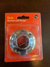 SHOWER ROD FLANGE chrome steel/screws/fits 1" shower rod Do It Best 456209 NEW 
