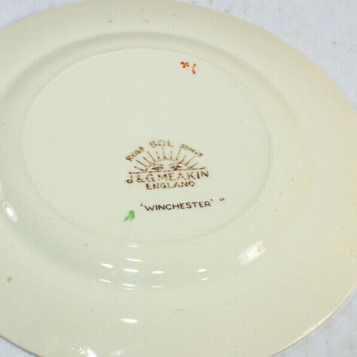 J. G. Meakin Winchester England Bread Floral 6" China Reg. 9 Dinnerware 391413 - Picture 5 of 6