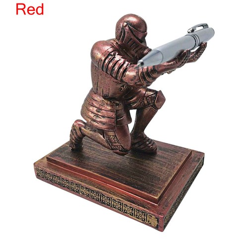 Desktop Decoration Half kneeling Executive Knight Pen Holder Stander Stift Gift - Picture 6 of 7