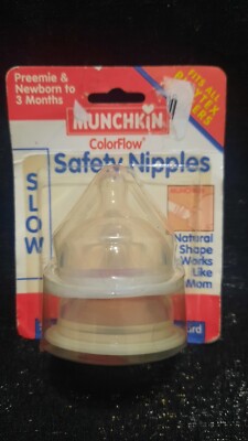 Vintage Munchkin Colorflow Safety Nipples