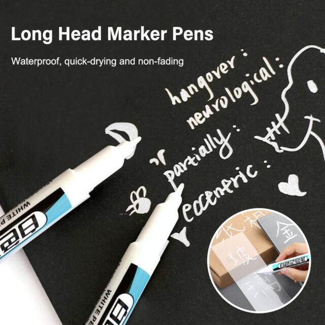Oily White Marker Pen Graffiti Waterproof Permanent Pencil Pai Tire e n Gel L0X4