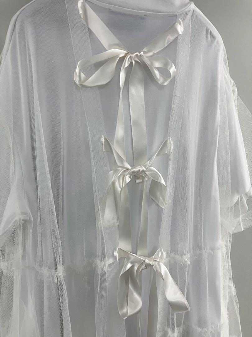 Authentic Simone Rocha Tiered Tulle Overlay Dress White | eBay Authentic Simone Rocha Tiered Tulle Overlay Dress White | eBay