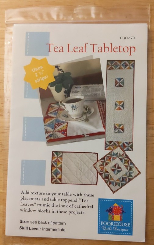 Poor House Quilt Designs Tea Leaf Tabletop, Table Runner, Placemats, etc. MINT