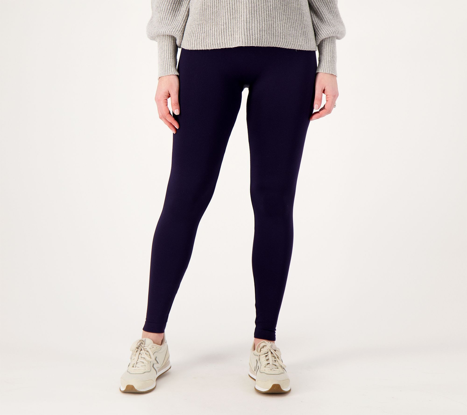 Breezies Seamless Tummy Smoothing Legging Print or Solid Women's Leggings Blue