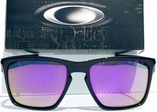 Oakley SLIVER XL Shiny Black POLARIZED Galaxy Violet 2 lens set Sunglass 9341-05