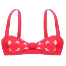 KATE SPADE MARMOUNT GERANIUM PINK POLKA DOT BIKINI TOP SEPARATES XS NWT $94.00