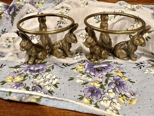 2 Pewter Rabbit Easter 2” Sphere Display Stand For Crystal Ball Gemstones Pewter - Picture 1 of 11