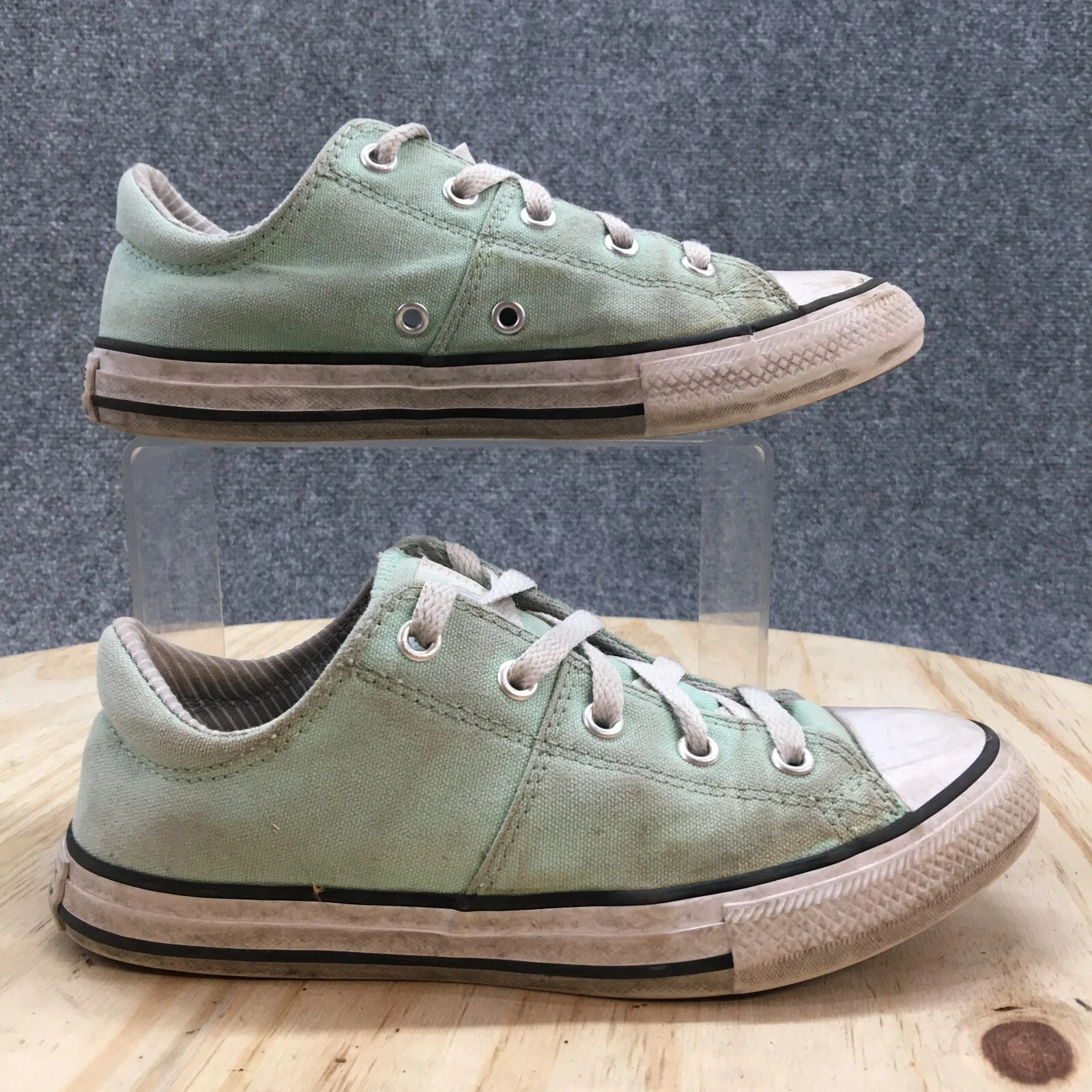 Scarpe Converse Junior 2 sneakers basse tela verde punta tonda stringate casual