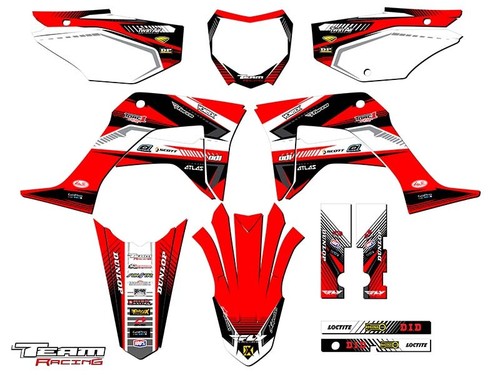 2019-2020 HONDA CRF 125 GRAPHICS KIT DECALS DECO CRF125 MOTO STICKERS 19 20 - Foto 3 di 4