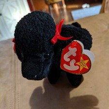 Ty Beanie Baby GiGi 1997 Poodle Dog w/ Tag ERRORS Plush Toy RARE PE NEW RETIRED