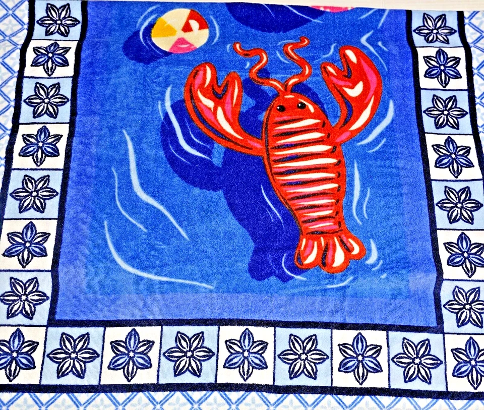 Vera Bradley Beach Towel in Etched Floral Pool Blue - Image 3 of 4