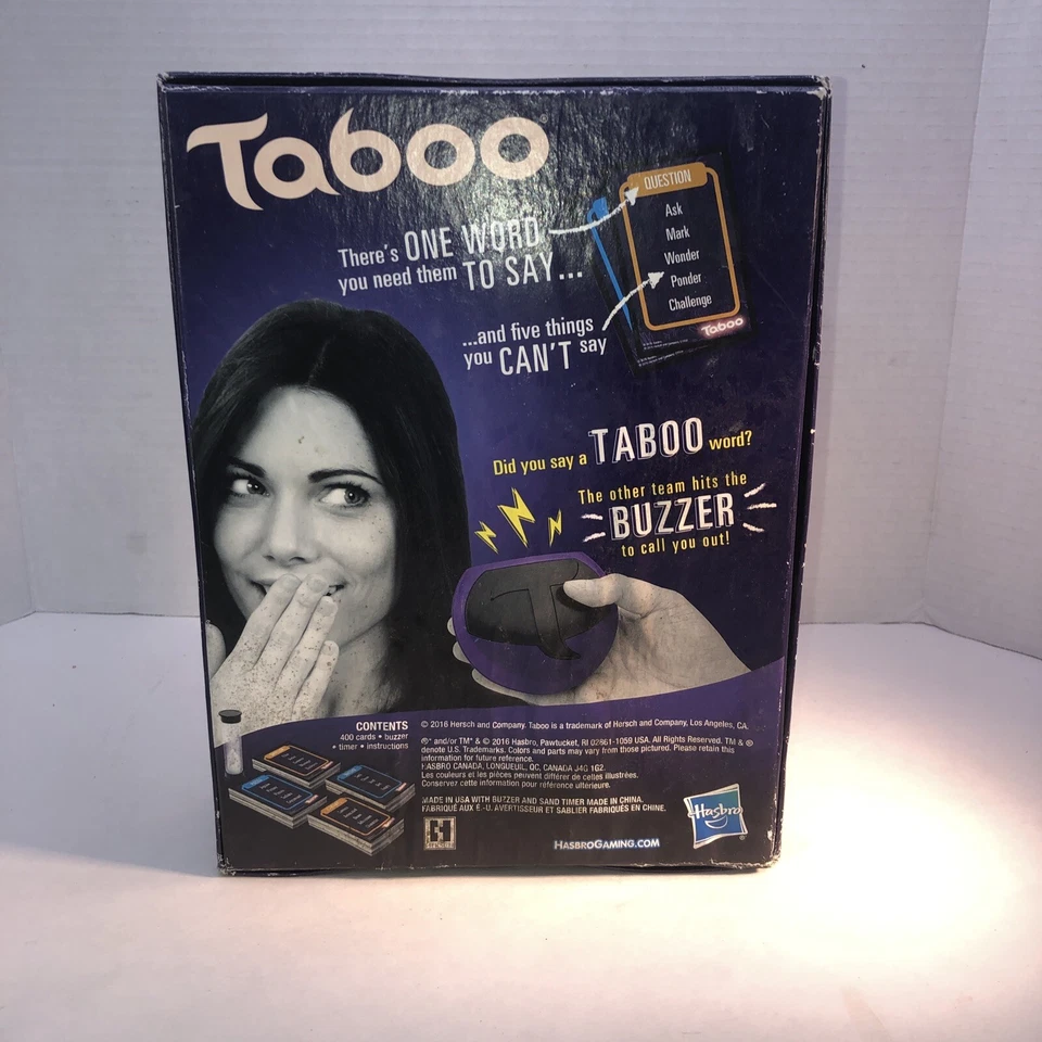 Hasbro TABOO The Classic Game Of Unspeakable Fun With Electronic Buzzer (Read) - Image 2 of 3