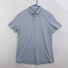 Lululemon Polo Shirt Mens S Blue Stretch Performance Golf Casual
