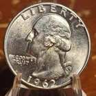 1962 D Washington Quarter BU Uncirculated Mint State 90% Silver 25c US Coin